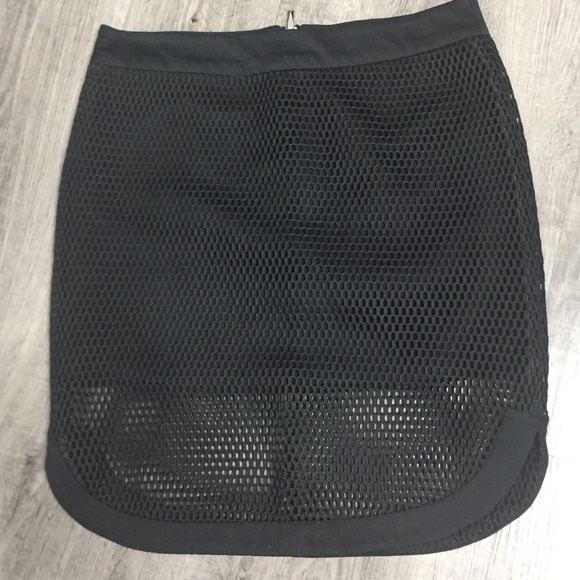 (3 for $30) Etam Paris size 38 mini skirt with mesh overlay - Picture 1 of 4